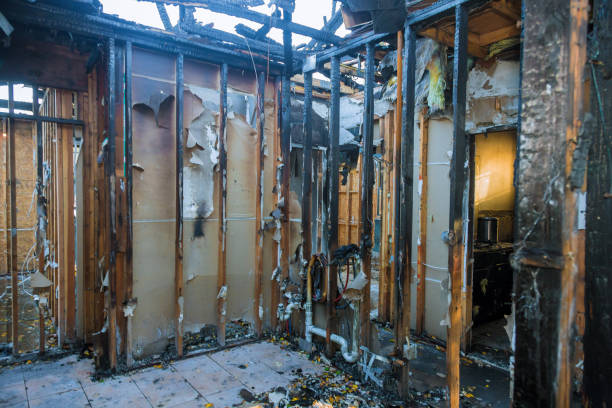 Professional Fire Damage Removal technician working in Flora, MS